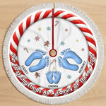 Custom Name First Christmas Family Gifts - Personalized Tree Skirt
