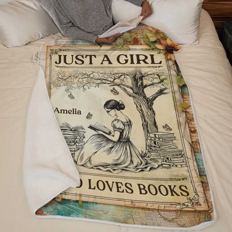 Custom Blanket - Personalized Bookish Gifts For Book Lovers, Bookworms, Readers - Lost In Stories