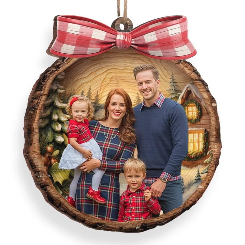 Custom Family Photo Christmas Gifts - Personalized Ornament