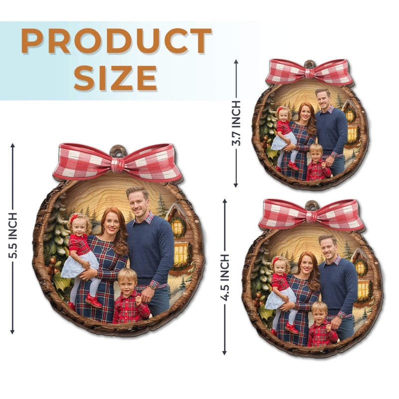 Custom Family Photo Christmas Gifts - Personalized Ornament