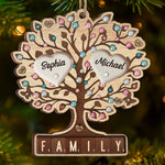 Custom Family Tree Christmas Gifts - Personalized Ornament