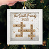 Custom Scrabble Acrylic Ornament - Personalized Christmas Birthday Gifts For Mom, Dad, Brother, Sister, Kids - Cherished Moments Shine The Brightest