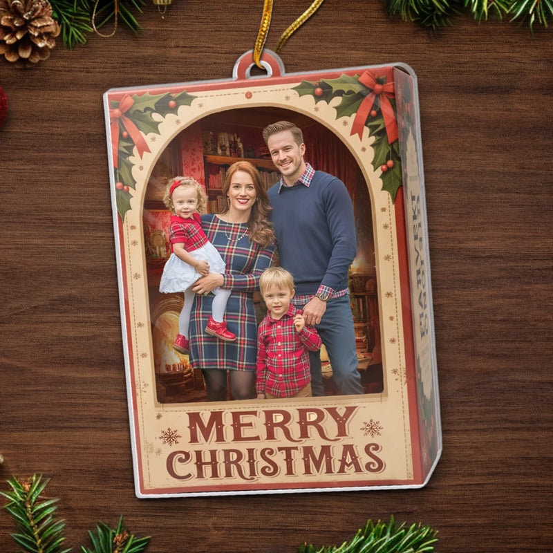 Custom Family Photo Christmas Gifts - Personalized Ornament