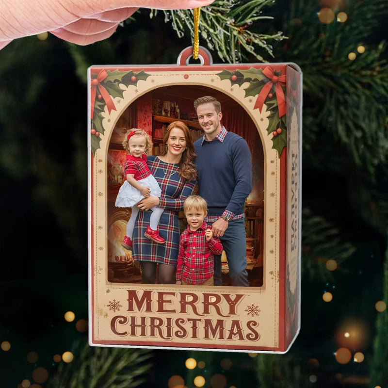 Custom Family Photo Christmas Gifts - Personalized Ornament