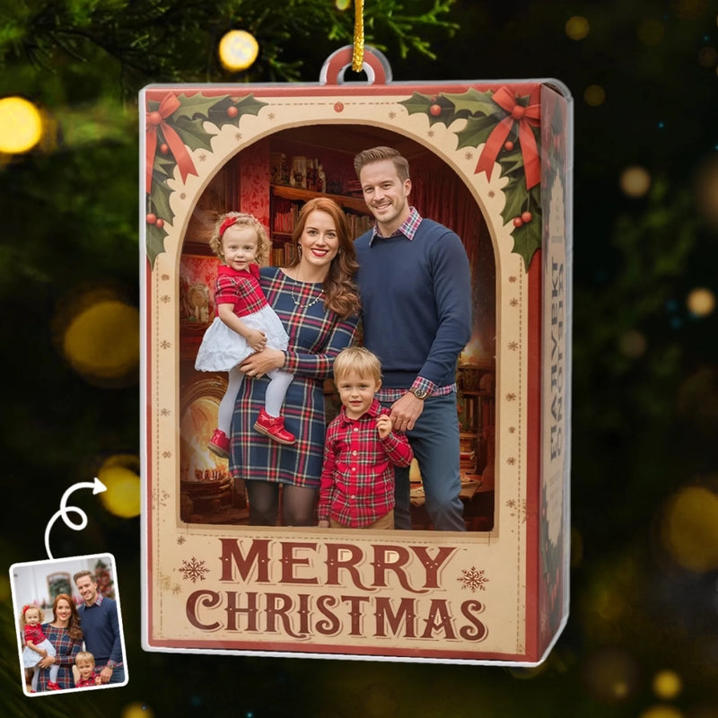 Custom Photo Acrylic Ornament - Personalized Christmas Birthday Gifts For Mom, Dad, Brother, Sister, Kids - Family Moments, Collector’s Edition