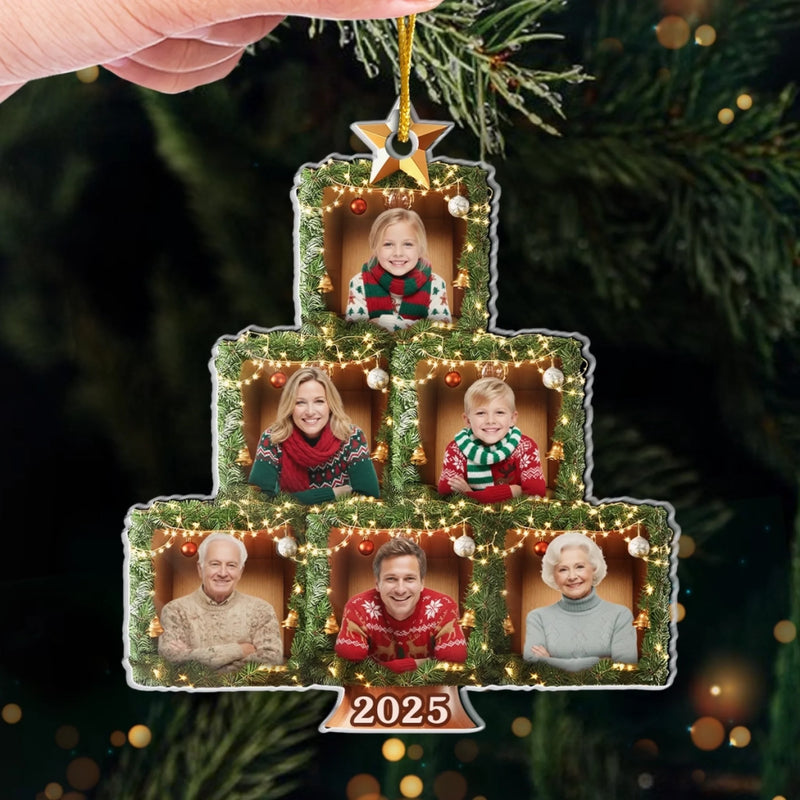 Custom Family Photo Christmas Gifts - Personalized Ornament