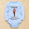 Custom First Christmas Long Sleeve Baby Onesie - Personalized Christmas Baby Shower, Gender Reveal Gifts For New Moms, New Dads, New Parents - Tiny Hands Big Love