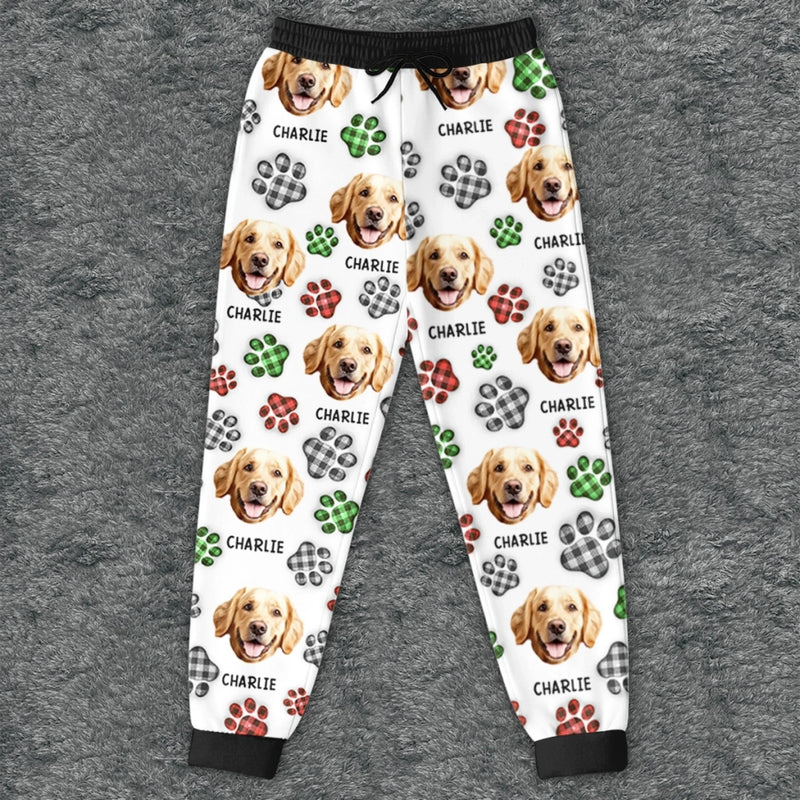 Custom Photo Unisex Sweatpants - Personalized Christmas Birthday Gifts For Dog Cat Lovers, Dog Dad And Mom, Cat Owners - Warm Paws Warm Heart