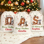 Custom Name Christmas Gingerbread Baking Gifts - Personalized Christmas Favor Bag
