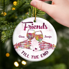 Custom Ceramic Ornament - Personalized Best Friend Christmas Birthday Gifts For Women, Besties, Sisters, BFF - My Favorite Gift Is You
