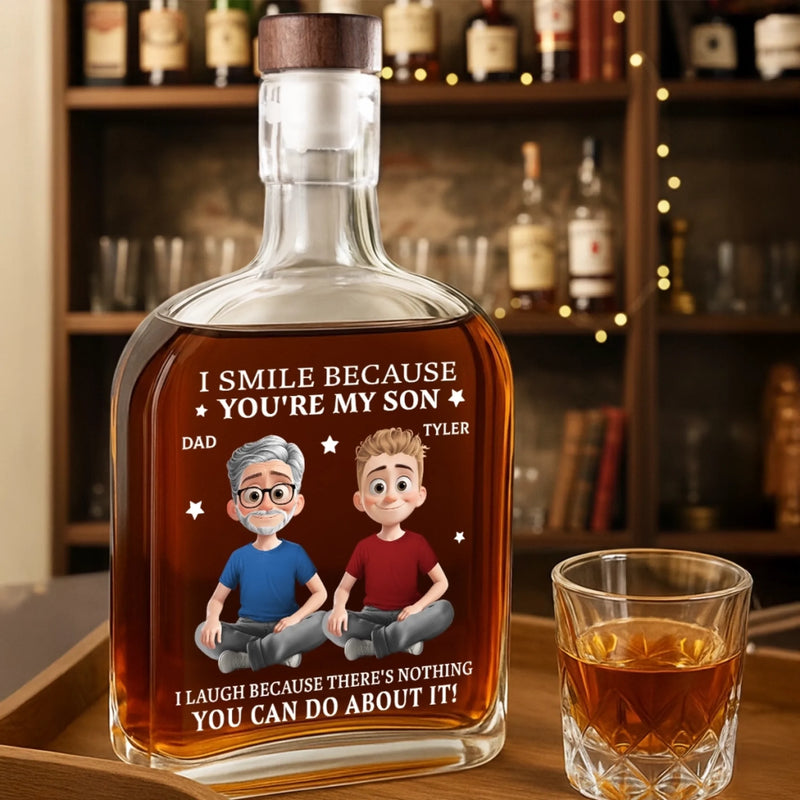 Custom Whiskey Bottle - Personalized Birthday Gifts For Mom, Dad, Son, Daughter - Good Times Flow