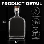 Custom Name Funny Father Son Gifts - Personalized Round Whiskey Bottle