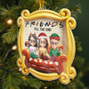 Custom Acrylic Ornament - Personalized Best Friend Christmas Birthday Gifts For Women, Besties, Sisters, BFF - Laughter Wrapped In Friendship