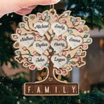 Custom Family Tree Christmas Gifts - Personalized Ornament