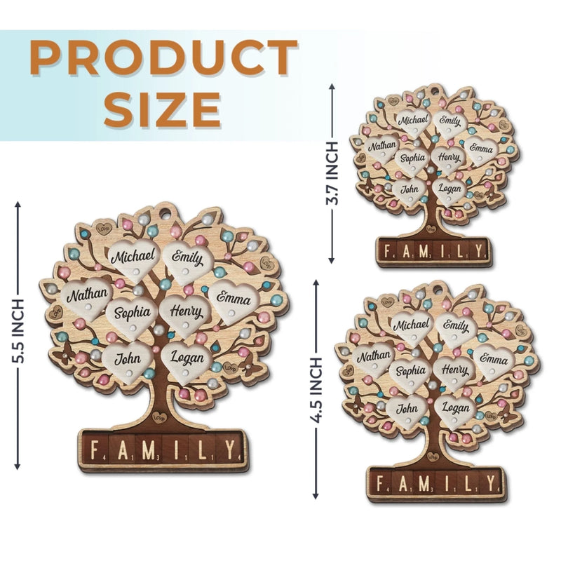 Custom Family Tree Christmas Gifts - Personalized Ornament