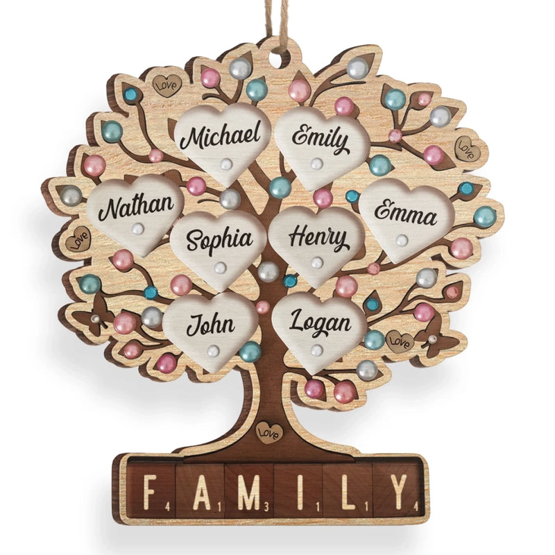 Custom Family Tree Christmas Gifts - Personalized Ornament