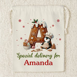 Custom Name Christmas Gingerbread Baking Gifts - Personalized Christmas Favor Bag
