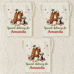 Custom Name Christmas Gingerbread Baking Gifts - Personalized Christmas Favor Bag