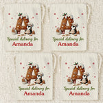 Custom Name Christmas Gingerbread Baking Gifts - Personalized Christmas Favor Bag