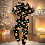 Custom Photo Christmas Gifts for Families - Personalized Adult Onesie