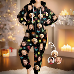Custom Photo Christmas Gifts for Families - Personalized Adult Onesie