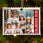 Custom Photo Colorado Family Christmas Gifts - Personalized Ornament