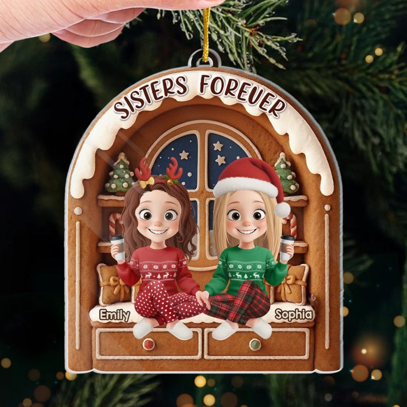 Custom Name Christmas Gifts for Sisters - Personalized Ornament