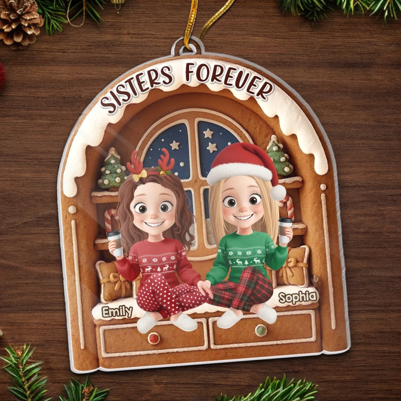 Custom Name Christmas Gifts for Sisters - Personalized Ornament