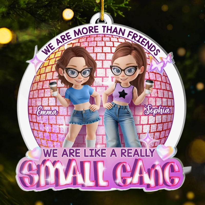 Custom Acrylic Ornament - Personalized Best Friend Christmas Birthday Gifts For Women, Besties, Sisters, BFF - Friendship Warms The Coldest Days