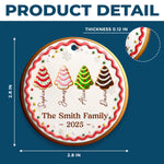 Custom Name Christmas Tree Family Gifts - Personalized Ceramic Ornament