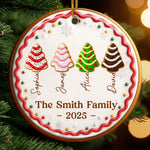Custom Name Christmas Tree Family Gifts - Personalized Ceramic Ornament