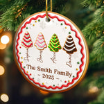 Custom Name Christmas Tree Family Gifts - Personalized Ceramic Ornament