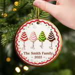 Custom Name Christmas Tree Family Gifts - Personalized Ceramic Ornament