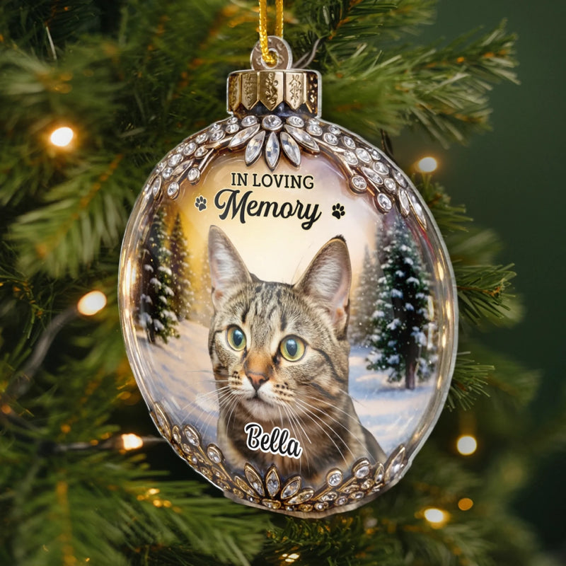 Custom Pet Photo Memorial Christmas Gifts for Dog Lovers - Personalized Ornament