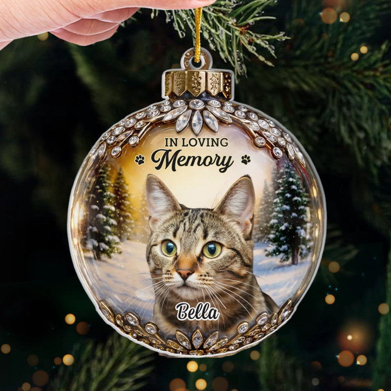 Custom Pet Photo Memorial Christmas Gifts for Dog Lovers - Personalized Ornament