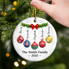 Custom Ceramic Ornament - Personalized Christmas Birthday Gifts For Mom, Dad, Brother, Sister, Kids - Joy Lives Within Us