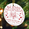 Custom Ceramic Ornament - Personalized Best Friend Christmas Birthday Gifts For Women, Besties, Sisters, BFF - Snowflakes And Giggles With You