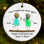Custom Name Best Friend Christmas Gifts - Personalized Ceramic Ornament