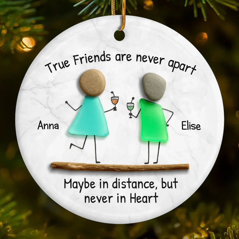 Custom Name Best Friend Christmas Gifts - Personalized Ceramic Ornament