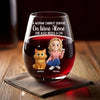 Custom Wine Glass - Personalized Christmas Birthday Gifts For Cat Lovers, Cat Mom And Dad - Life Needs A Purr