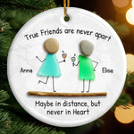 Custom Name Best Friend Christmas Gifts - Personalized Ceramic Ornament