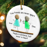 Custom Name Best Friend Christmas Gifts - Personalized Ceramic Ornament