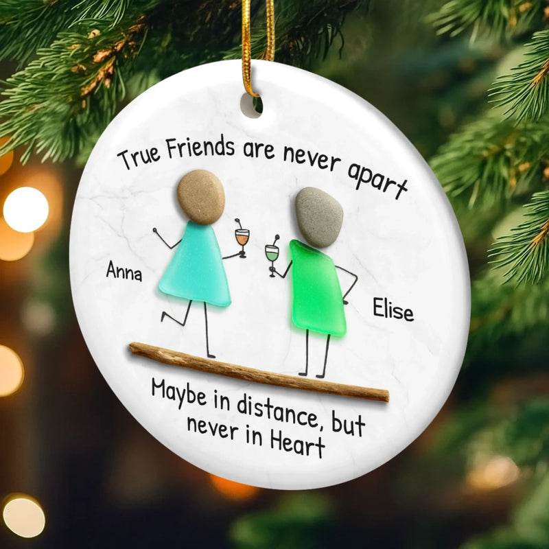 Custom Name Best Friend Christmas Gifts - Personalized Ceramic Ornament