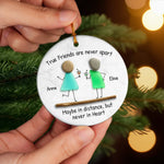 Custom Name Best Friend Christmas Gifts - Personalized Ceramic Ornament