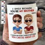 Custom Name Funny Brother Gifts - Personalized Accent Mugs
