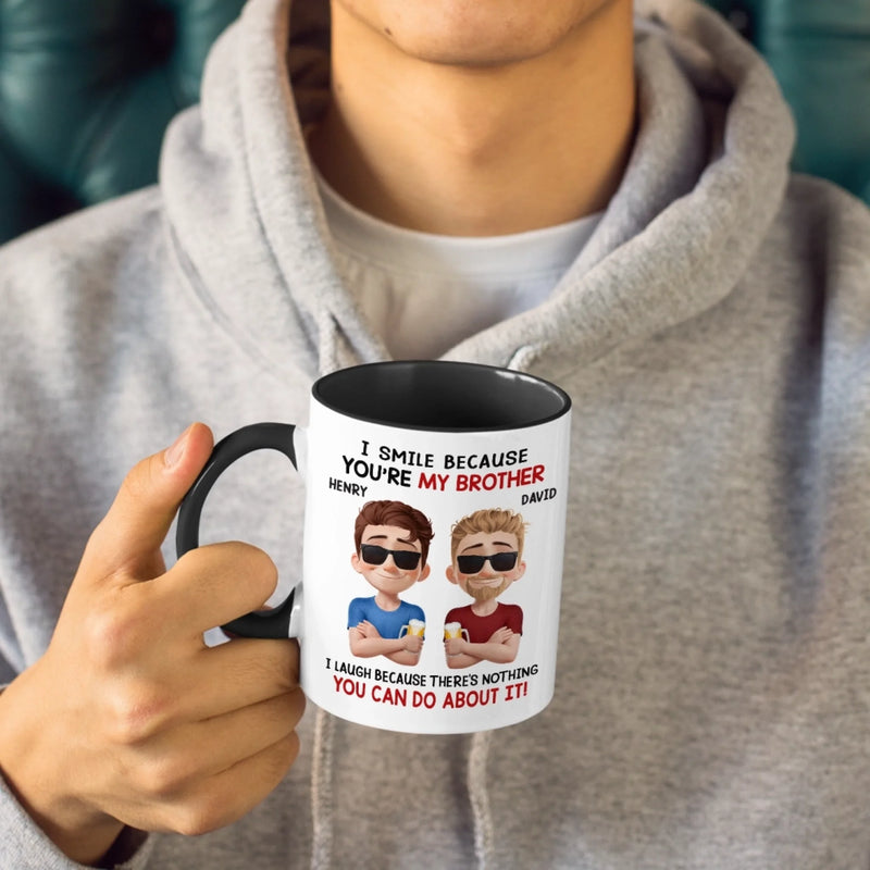 Custom Name Funny Brother Gifts - Personalized Accent Mugs
