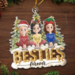 Custom Name Christmas Besties Gifts for Girls - Personalized Ornament