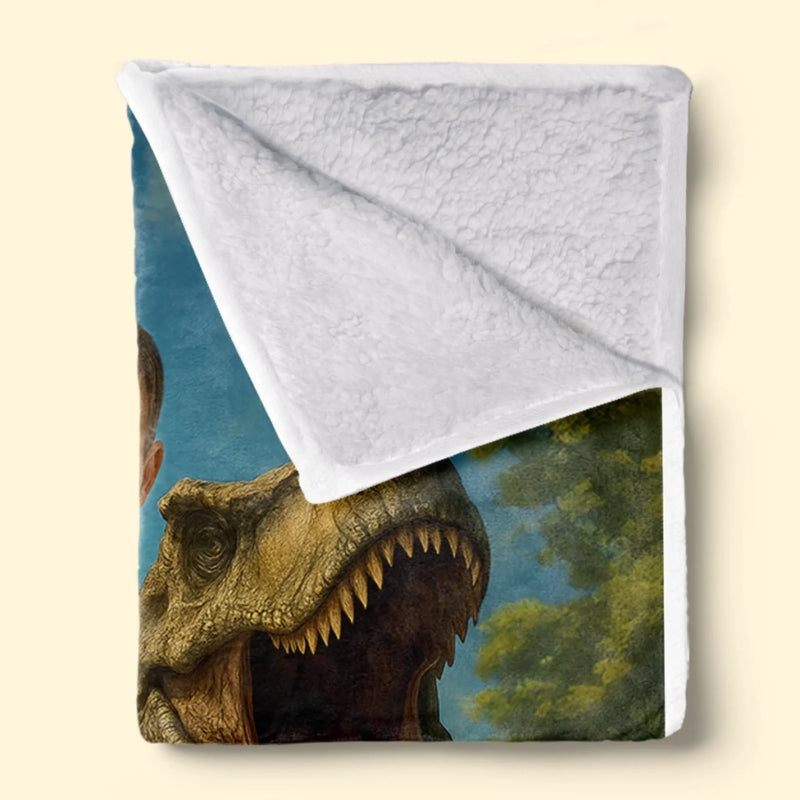 Custom Name Dinosaur Adventure Gifts for Kids - Personalized Blanket