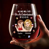 Custom Wine Glass - Personalized Best Friend Birthday Gifts For Women, Besties, Sisters, BFF - Holiday Magic Made With Friends