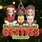 Custom Name Christmas Besties Gifts for Girls - Personalized Ornament